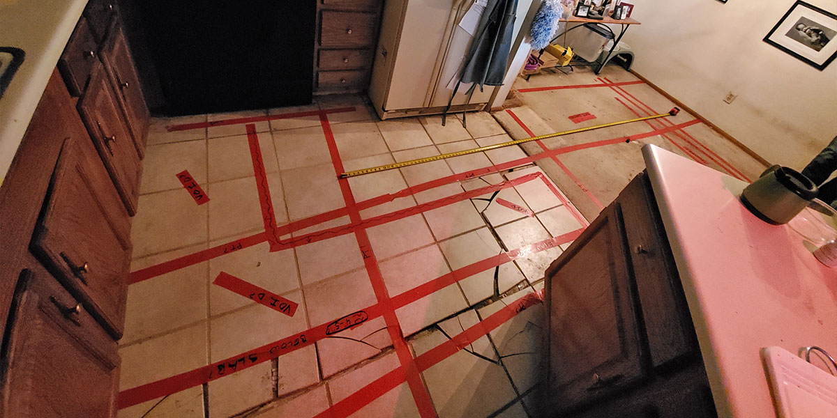 Concrete scanning inside of a home