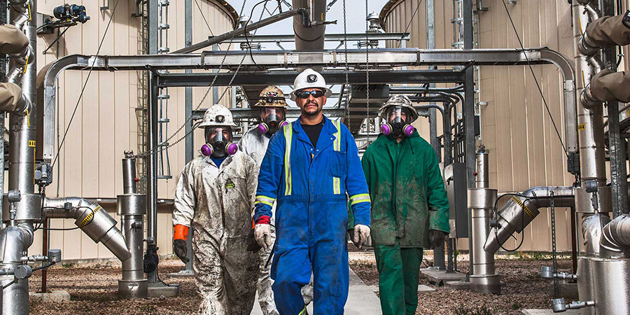 Industrial cleaning crew